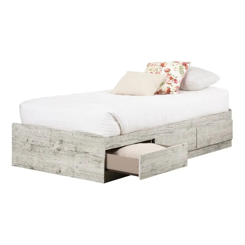 

Twin Mates Bed (39") with 3 Drawers, Seaside Pine