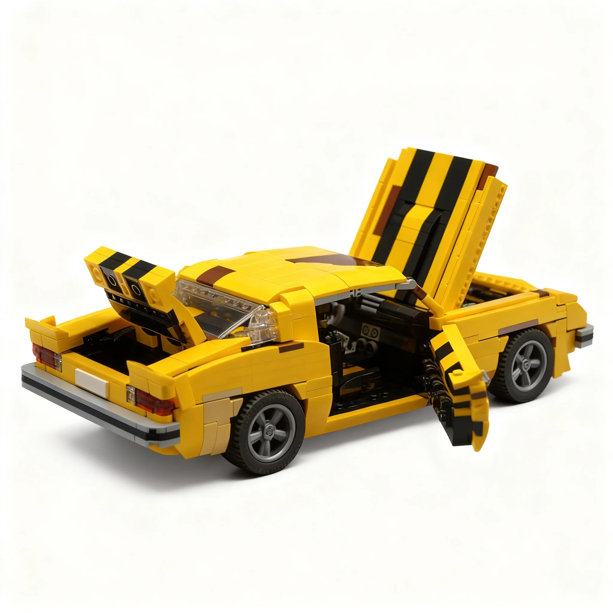 1355 деталей MOC-модель автомобиля Chevrolet Camaro Z28 Clunker Bumblebee, конструктор, архитектурная модель, рождественский подарок, DIY-сборка (art.: 3920dc70857ff) - 3920dc70857ff