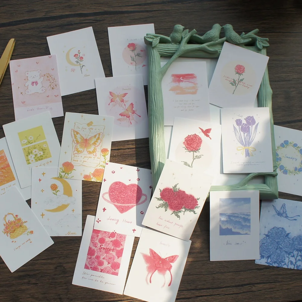 

30 шт., 5,8*8 см, роза, синий, желтый, акварельная живопись, стиль бумажная наклейка для скрапбукинга DIY, подарочная упаковка, ярлык, декоративная ...