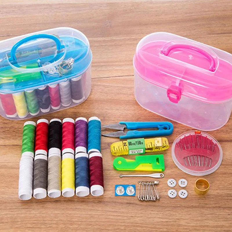 

Portable Sewing Kit DIY Multi-function Sewing Box Set for Hand Quilting Stitching and Cross Stitch Embroidery Sewing Supplies