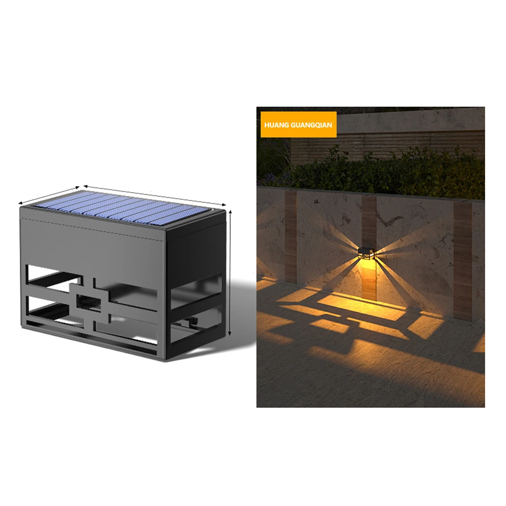 

Solar Powered Wall Light Waterproof Outdoor Garden Pathway Park Driveway Courtyard Landscape Lamp White Light Type 2