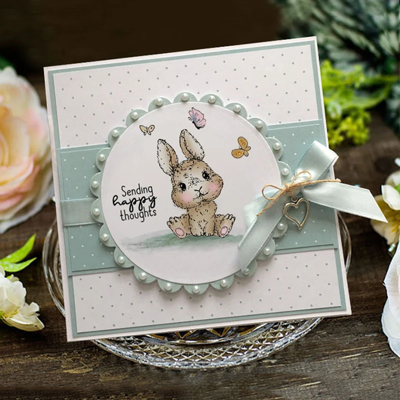 Panalisacraft Easter Bunny Egg Stamp&Die Transparent Clear Silicone Stamps DIY Scrapbooking/Card Making/Kids Crafts Decoration