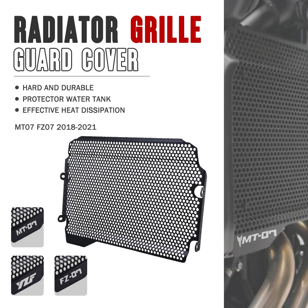 

For Yamaha MT-07 FZ-07 MT07 FZ07 2018 2019 2020 2021 Motorcycle Radiator Guard Protector Grille Cover Water Tank Protection