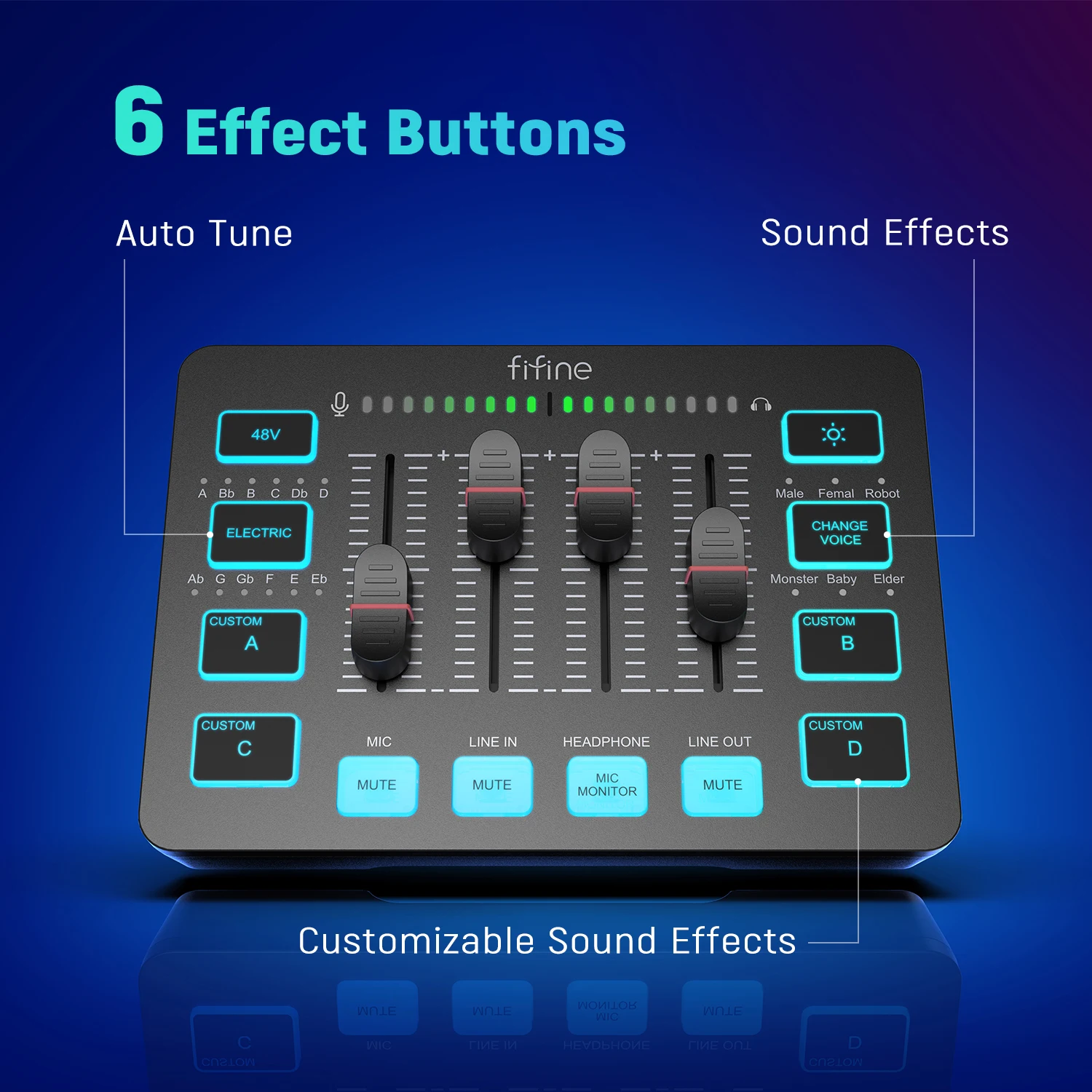 Fifine mixer sc3. Микшер fifine mixer sc3 (black). fifine аудио миксер игровой. микшер для стрима. как правильно настроить fifine mixer sc3.