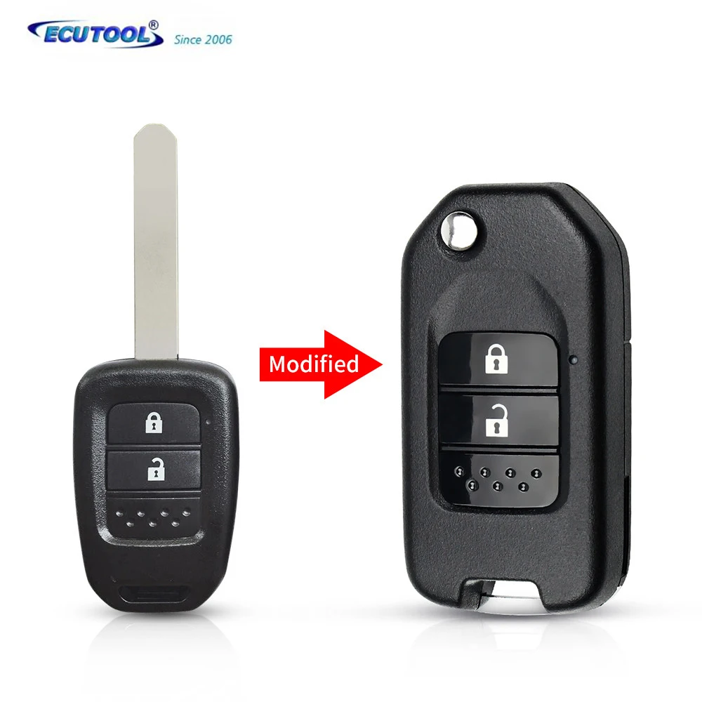 

For Honda Fit Marina Wisdom XRV CITY Flip Folding Modified Remote Key Shell 3 Buttons Fob