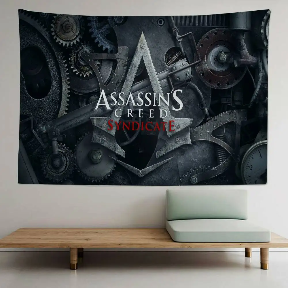 Фото Настенный гобелен с принтом Game A-Assassins C-Creeds, большой, научно-фантастический, для декора комнаты и дома, декоративное одеяло №4