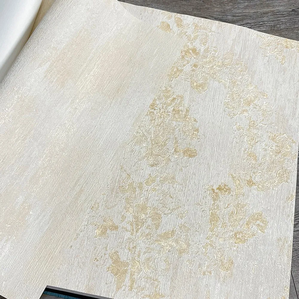 Европейские тисненые Дамасские обои для гостиной спальни фона телевизора желтые