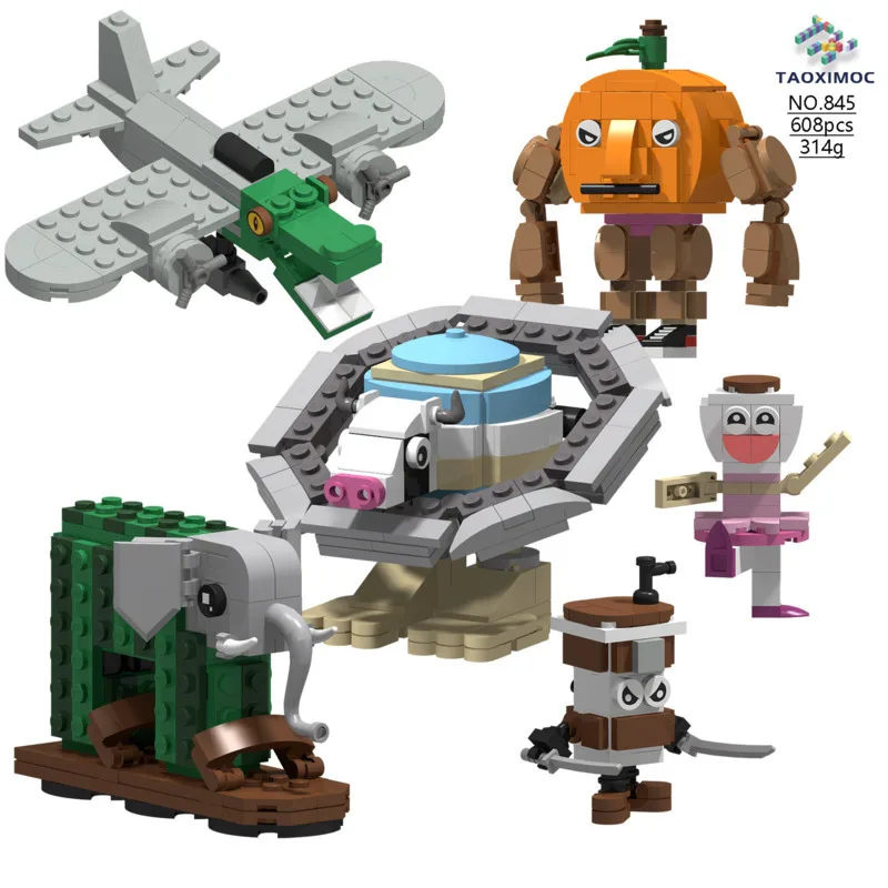 Фото Tung Sahur Tralalero Tralala Кирпичи Мультфильм Итальянский Brainrot Bombardiro Crocodilo Shimpanzini Bananini Строительные блоки Модель игрушки №4