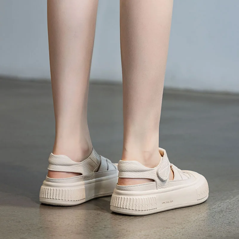 DRKANOL 2024 женские сандалии летние туфли с круглым носком ремешком сзади из