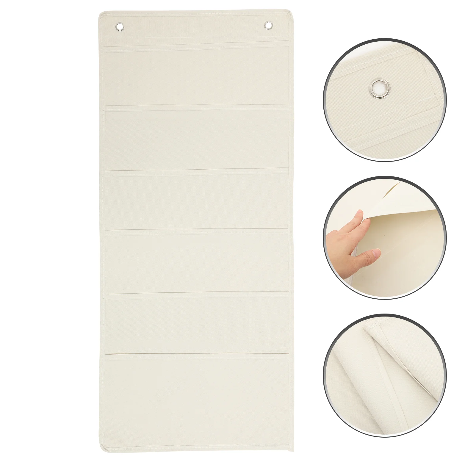 

Binder Folder Hanging Books Bag Document Storage Multi-grid Pocket Dog 80X37X2CM Magazine File Beige Oxford Cloth Magazines