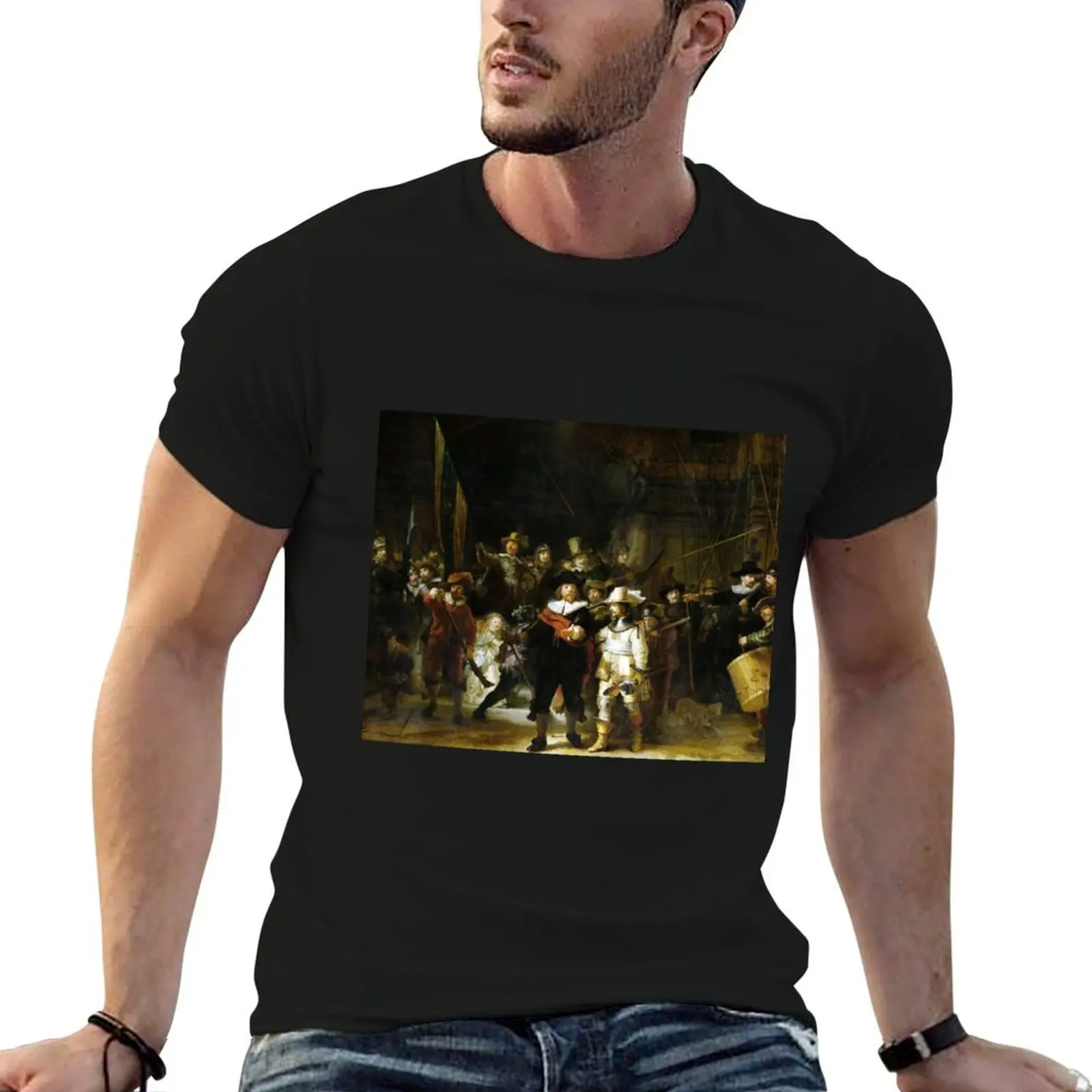 Фото Футболка Rembrandt The Nightwatch с принтом для повседневной носки №1