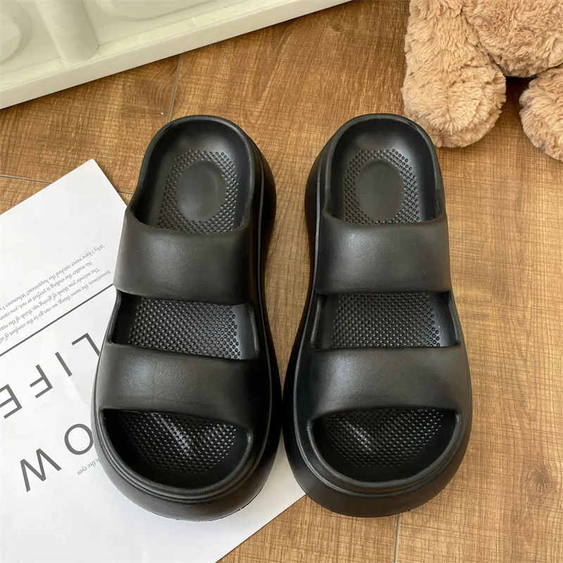 New Fashion EVA Non-slip 2023 Women's Slippers Indoor Soft Bottom Home Slides Beach Outdoor Platform Flip Flops Couple Sandals