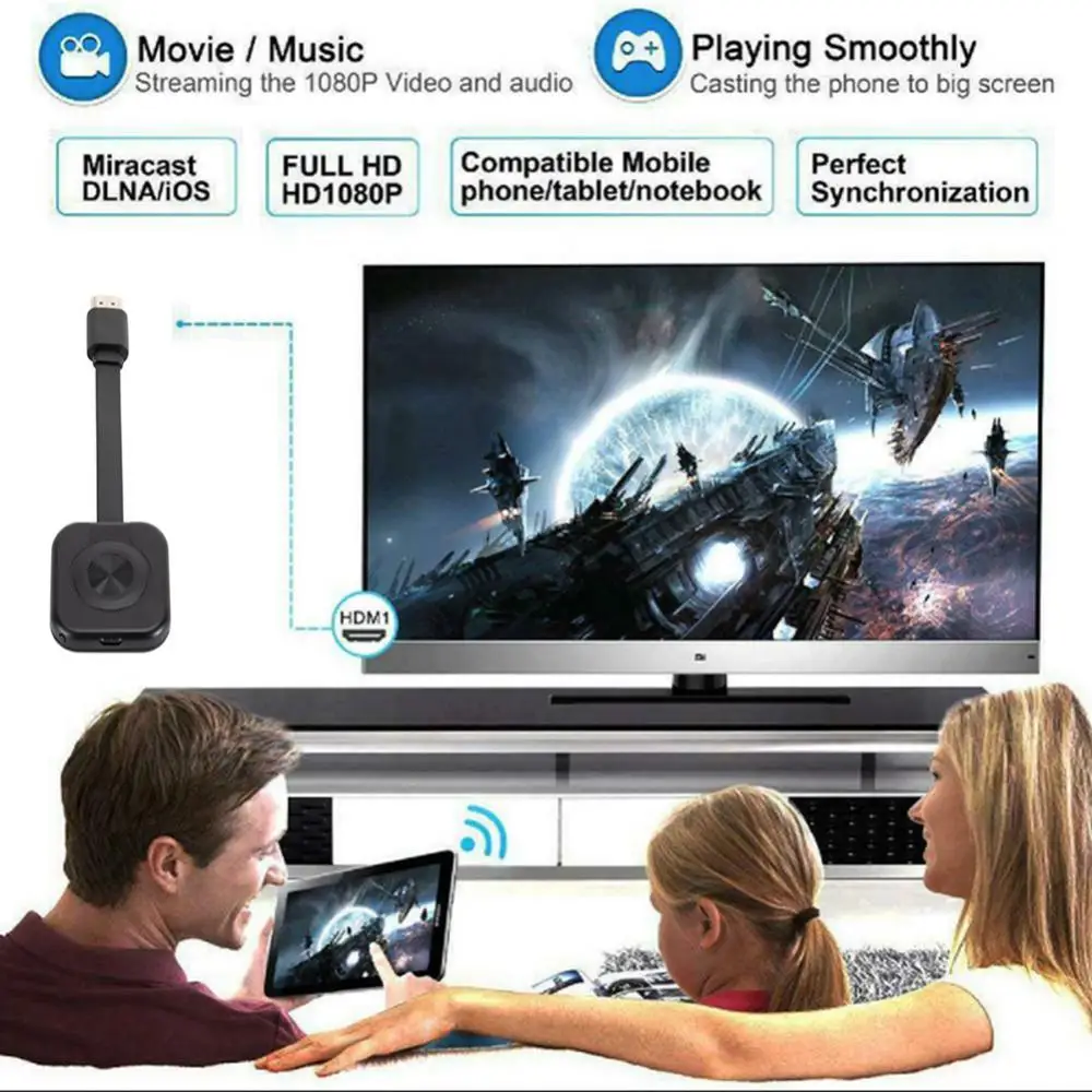 1080p HDMI-совместимая ТВ-флешка беспроводной Wi-Fi W13 приемник с Wi-Fi-дисплеем для экрана