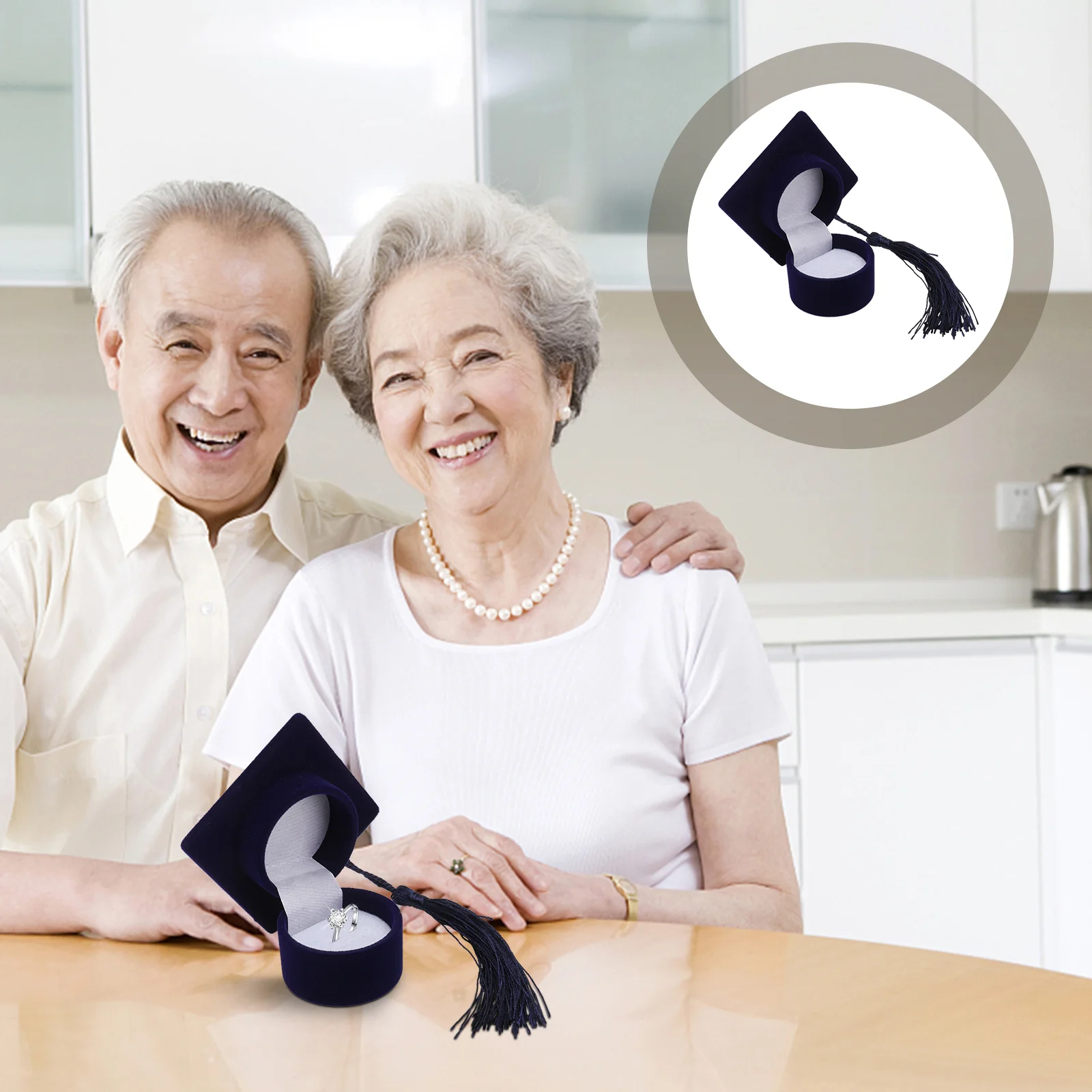 

Ring Box Jewelry Packaging Case Storage Holder Necklace Earring Organizer