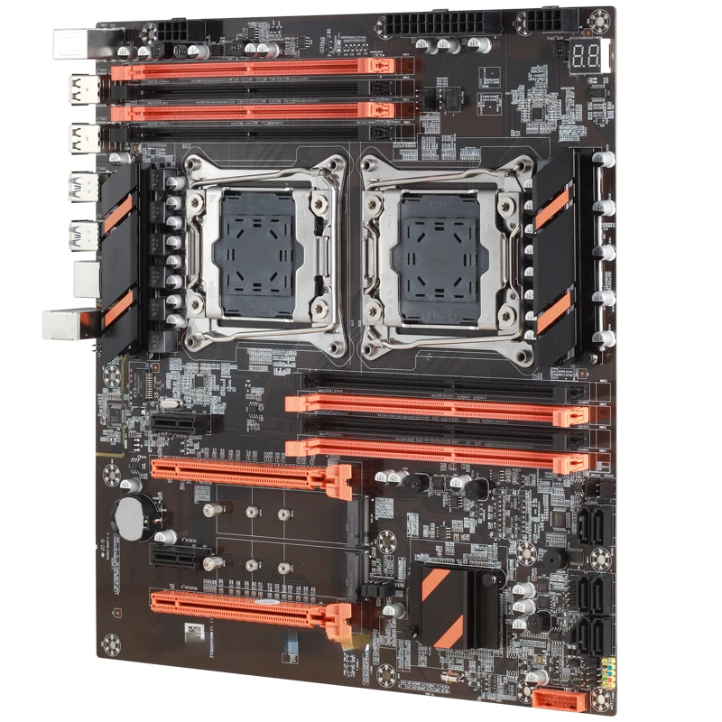 Материнская плата X99 с двойным процессором M.2 LGA 2011 V3 E-ATX USB3.0 SATA3 8 DIMM DDR4 поддержка