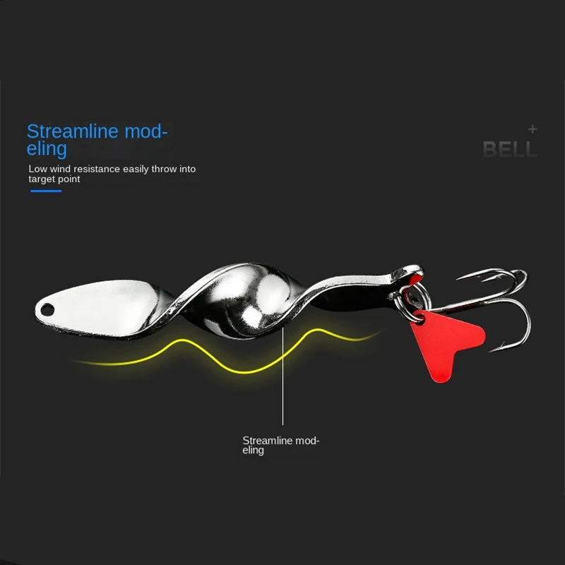 

Fake Bait 360 Rotation Good Reflective Effect Fishing Equipment Artificial Bait Fishing Gear Triple Reinforced Blood Groove Hook