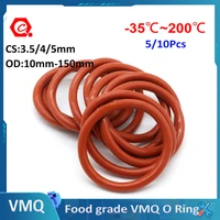 510pcs cs3 545mm red silicone o ring vmq food grade sealing ring waterproof and insulated od 15 80mm