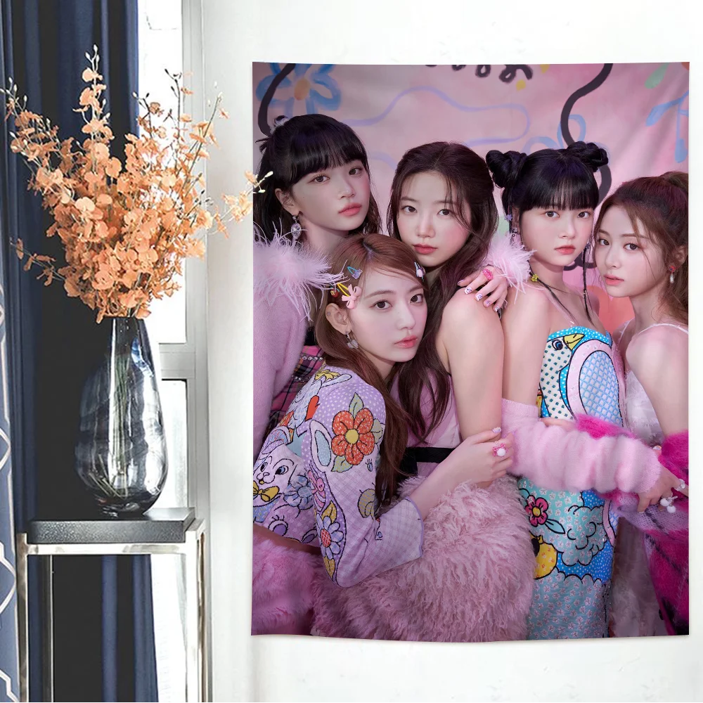 Star Girl Group L-LE SSERAFIM 2022 гобелен с героями мультфильмов богемные настенные гобелены