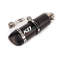 carbon fiber 38 51mm exhaust muffler pipe motorcycle universal rear escape with removable db killer for dirt bike scooter atv