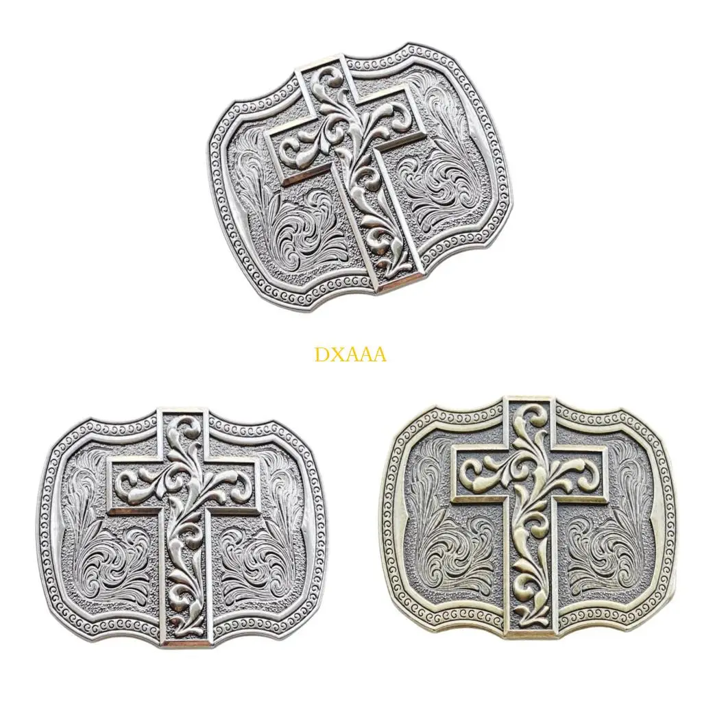 Фото Пряжка ремня DXAA унисекс в стиле ретро с крестами из прочных сплавов для повседневного использования №1