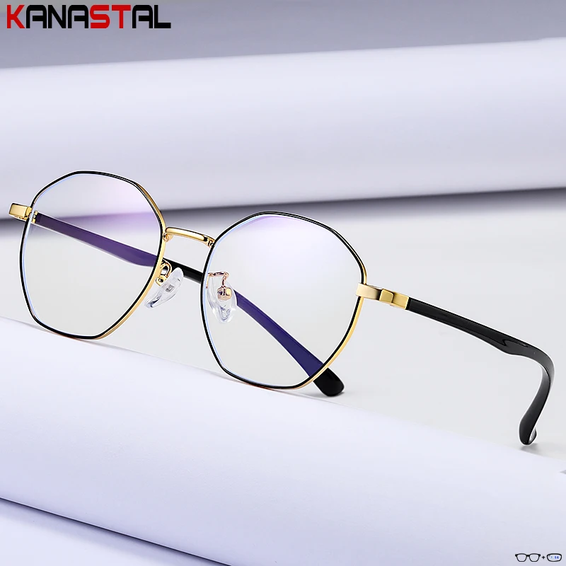 Женские металлические очки для чтения мужские круглые близорукости в круглой