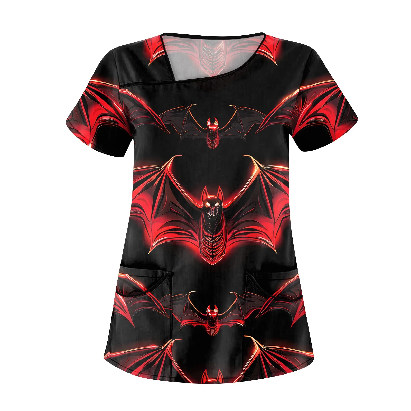 Женская Униформа Медсестры На Хэллоуин Топ С Короткими Рукавами И V-образным