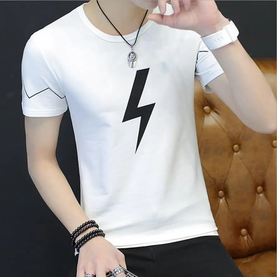 

2023HOT 2019 New O-Neck Men T Shirt Mens Fashion Short Sleeve Tshirt Casual Male T-shirt Brand Clothing Tee Tops 5XL