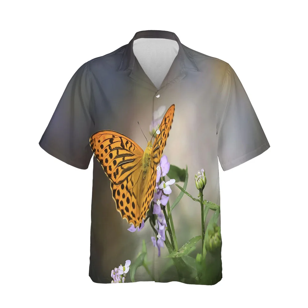 Jumeast New 3D Summer Men Shirt Casual Butterfly Series Mens Hawaiian Shirt Short Sleeve Fashion Streetwear Comfortable Blouses