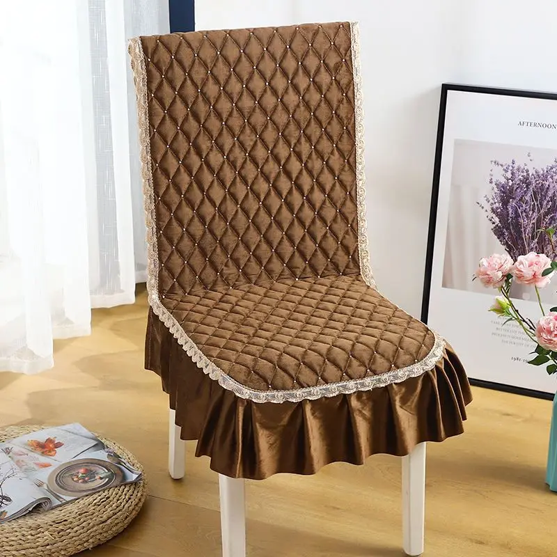 

Однотонный стеганый Бархатный Чехол для подушки, цельный чехол для сиденья, мягкая подушка для спинки для офисного кресла на осень и зиму