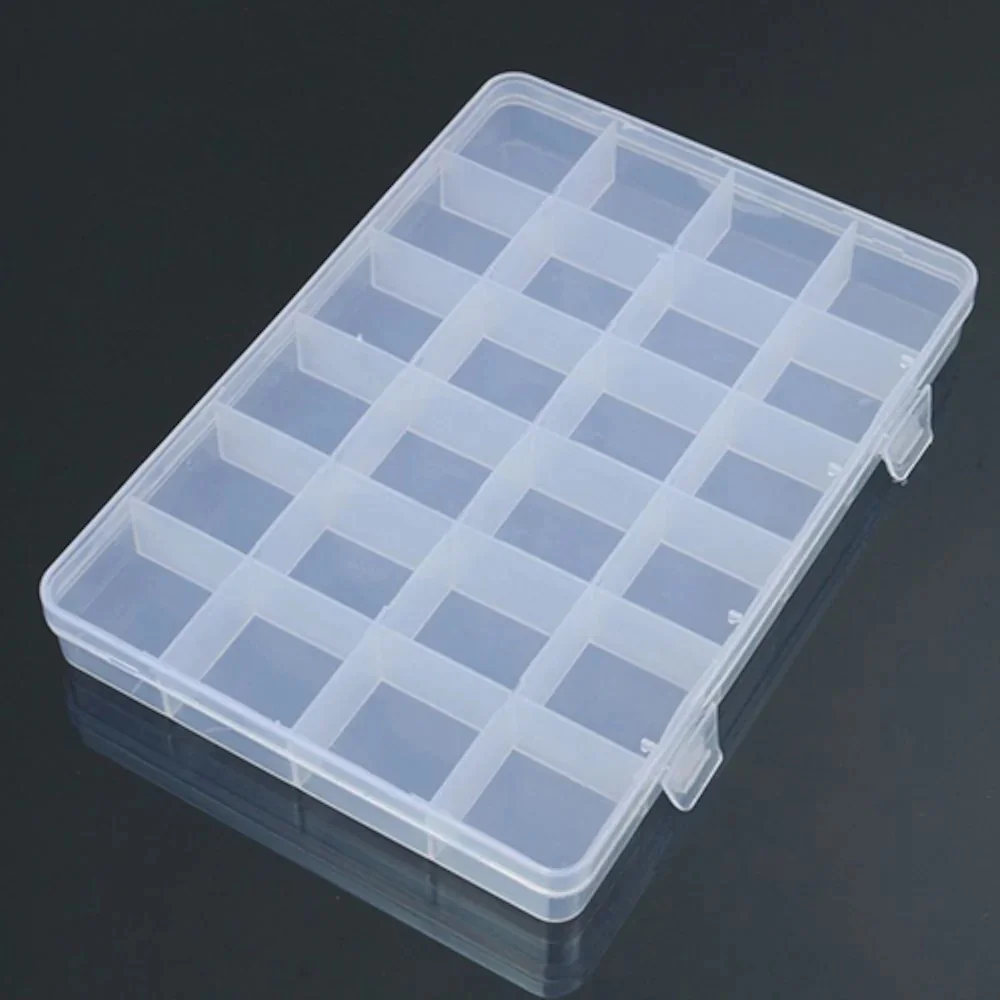 

Plastic box container with screw holder bag practical compartment jewelry earring display case plastic organizer bead storage boxes