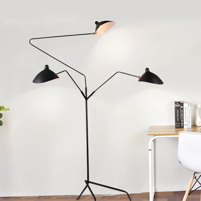 

Designer Tripod Floor Lamp Nordic Adjustable Spider Arm Stand light Loft Industrial Living Room Bedroom Decor Indoor Lighting