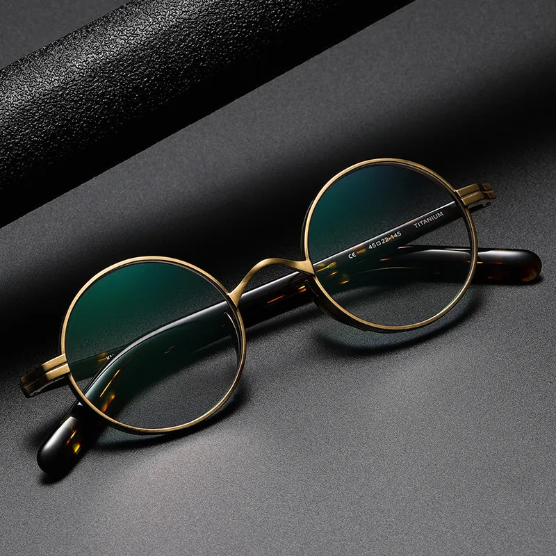 

Vintage Round Titanium Ultralight Optical Eyewear Luxury Prescription Glasses Frames Men Women Myopia Reading Eyeglasses Frame