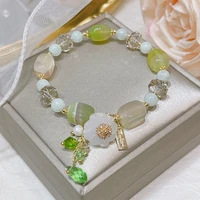 natural stone crystal flower agate bracelet beads bracelet buckle lucky bracelets