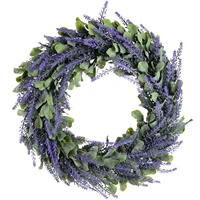 artificial wreath door wreath 17 inch lavender spring wreath round wreath for the front door home decor holiday decoration