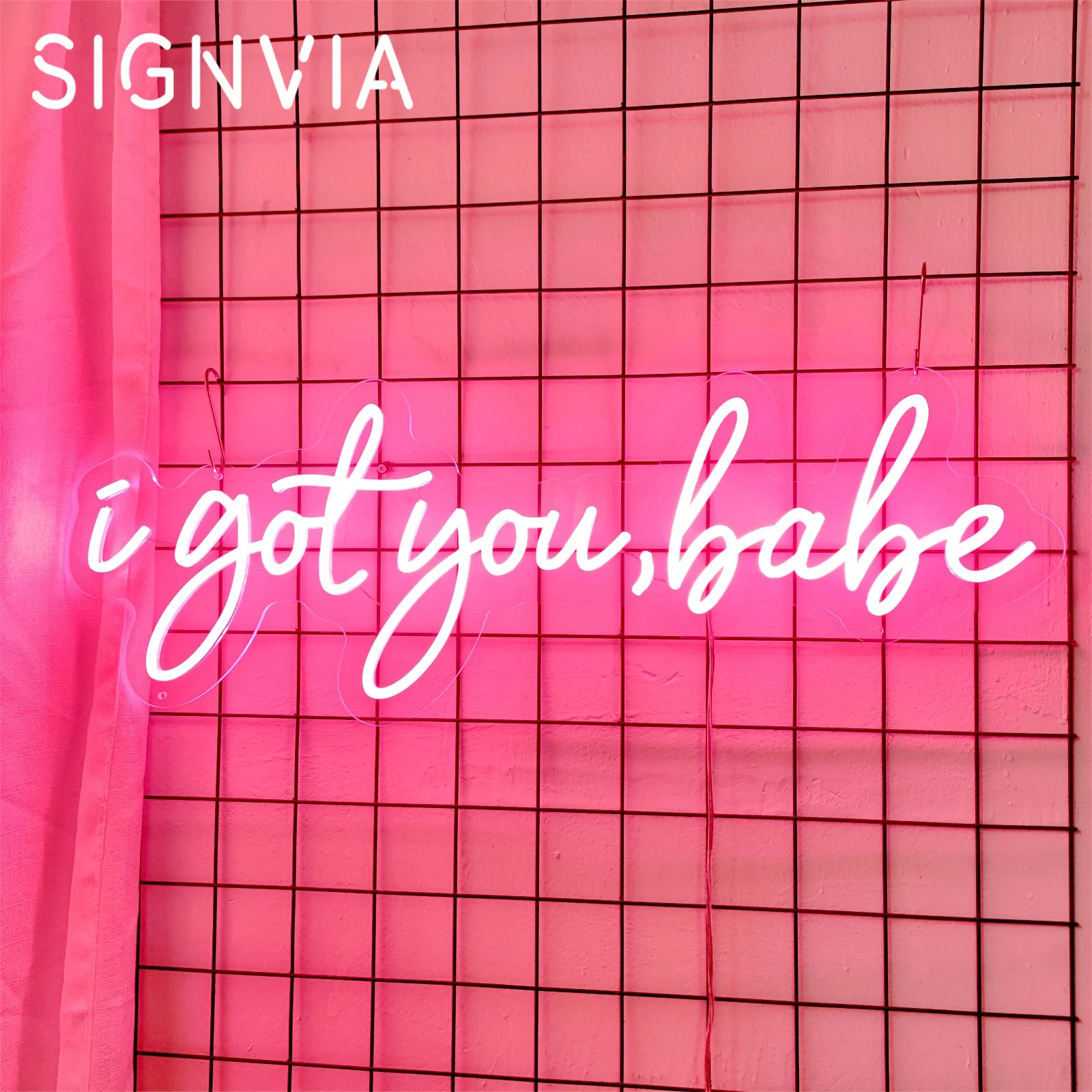 

Colorful Neon Sign Light LED I Got You Babe Letter Night Lights for Wedding Birthday Party Room Wall Decor Bedroom Neon Sign USB