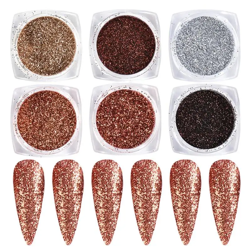 

Блестящий Порошок для ногтей 6 цветов корейский порошок для ногтей Блестящий треугольный Блестящий Блеск для ногтей хромированная пыль позолоченный Блестящий Порошок для ногтей