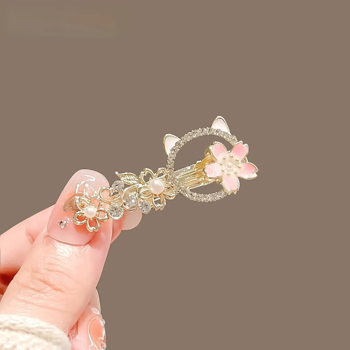 Аксессуары для волос Sweet Cherry Blossom заколка с изображением кота милая боковой