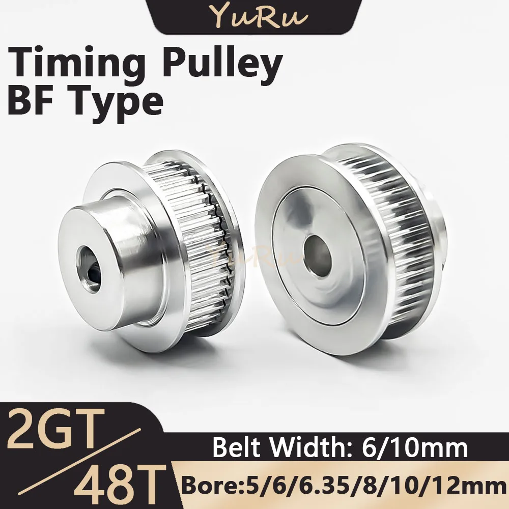 

2GT 48Teeth Timing Pulley Bore 5 6 6.35 8 10 12mm Belt Width 6 10mm 2MGT 48T Tensioning Wheel Open GT2 Synchronous Wheel