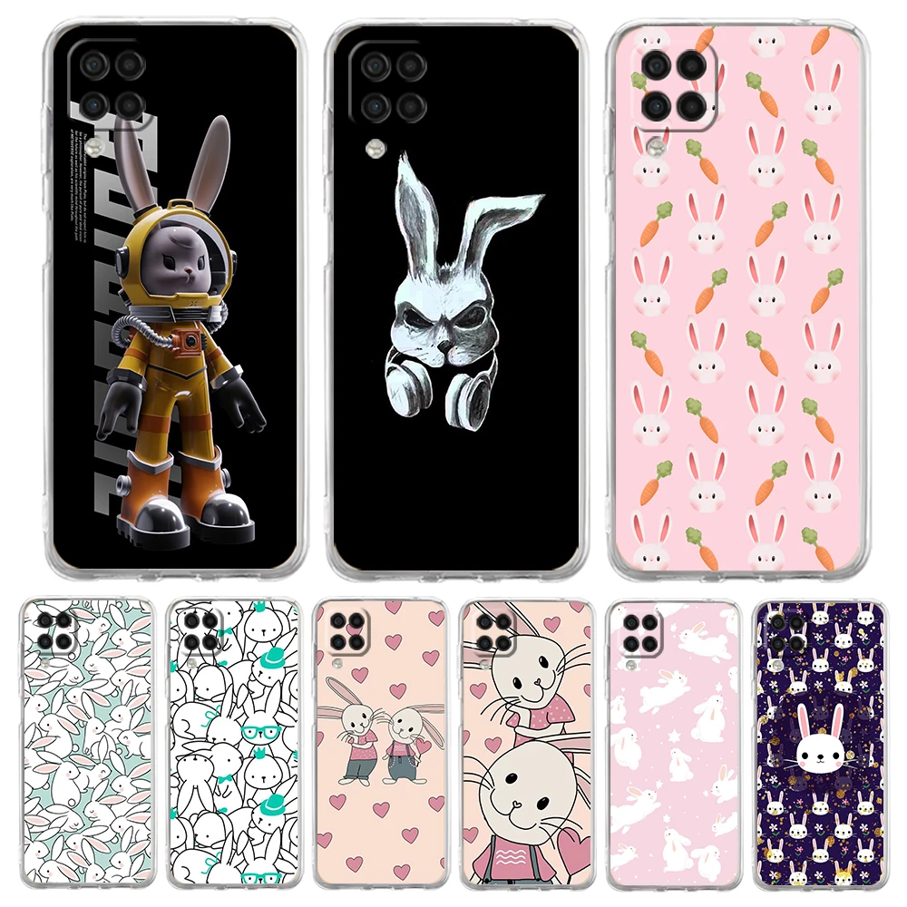 

Simple Line Rabbit Cartoon Case for Samsung Galaxy A13 A22 A32 A52 A72 A51 A71 A11 A31 A41 A33 A53 A73 5G Transparent Soft Shell