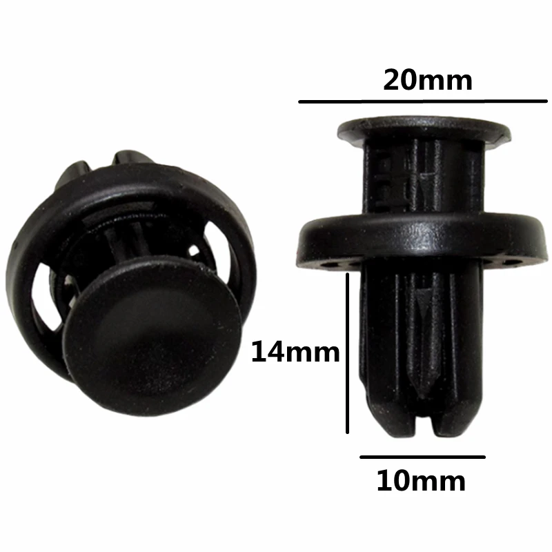 

XIEAILI OEM 20 шт. подходит для автомобильных фиксаторов бампера с отверстием 10 мм, автомобильные пластиковые заклепки для Honda Civic Accord Fit SX-4480