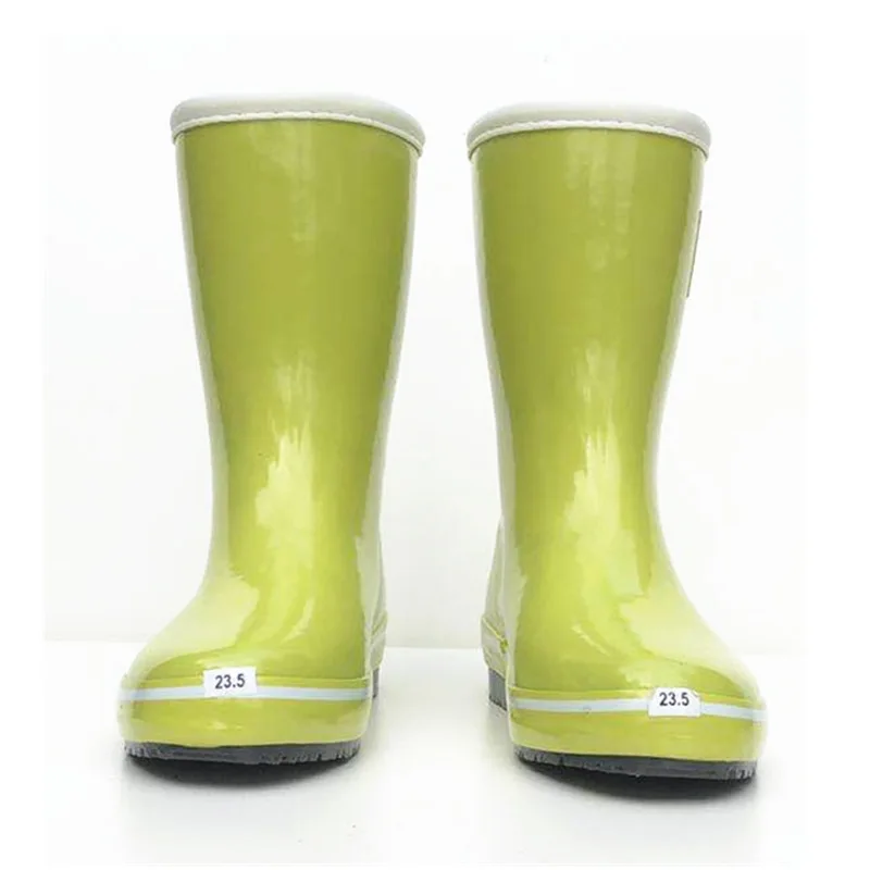 Lightweight Rain Boots Women Rubber Rain Women's Mid-Calf Fashion Soft Cotton Lining