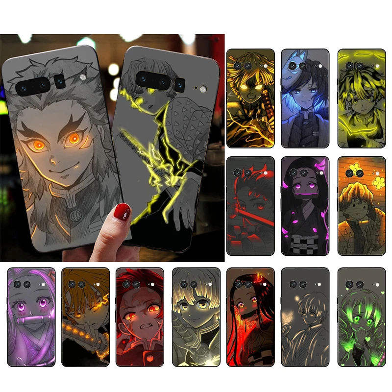 

Anime Demon Slayer Phone Case for Google Pixel 8 7 Pro 7 7A 6A 6 Pro 5A 4A 3A Pixel 4 XL Pixel 5 6 4 3 3A XL