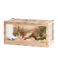 large transparent acrylic wooden hamster cage