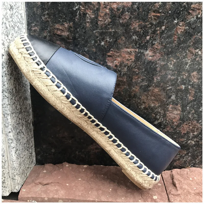 

Luxury High Quality Classic Espadrilles Paired With Luxury Brand Design Goatskin Comfort Flat Fisherman Shoes Flat Shoes