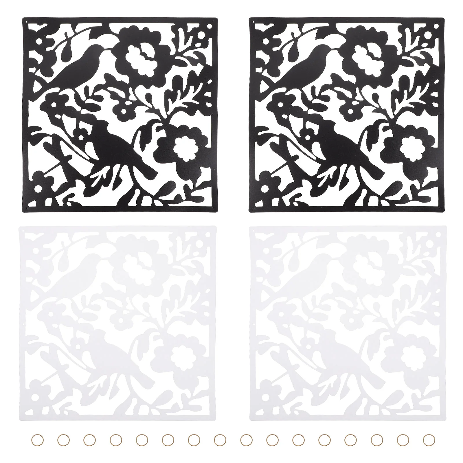 

4 Pcs Simple Ceiling Decorations Hollow Adornment Photography Prop Wall Ornament Panel Living Room