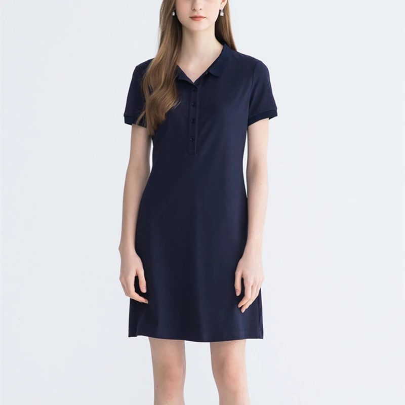 

High Quality Women's Short Alligator Polo Dress Women Summer Dresses Short Sleeve Ladies Female Above Knee, Mini Dress Elegant