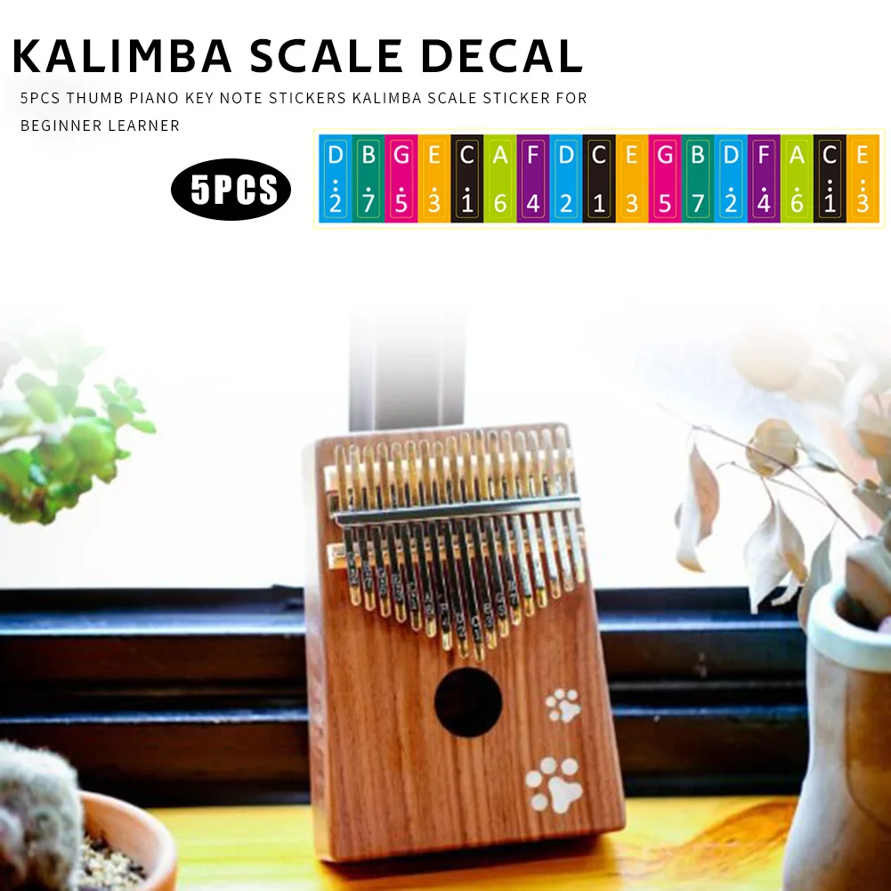 

Классическое пианино Kalimba шкала наклейка, музыкальный инструмент, легкие перкуссионные инструменты для любителей музыки, аксессуары для иг...