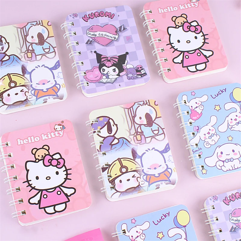 

4pcs Sanrio Notebook Kuromi Cinnamoroll Hellokitty Melody Pachacco Daily Weekly Planner Agenda Stationery Office School Supplies