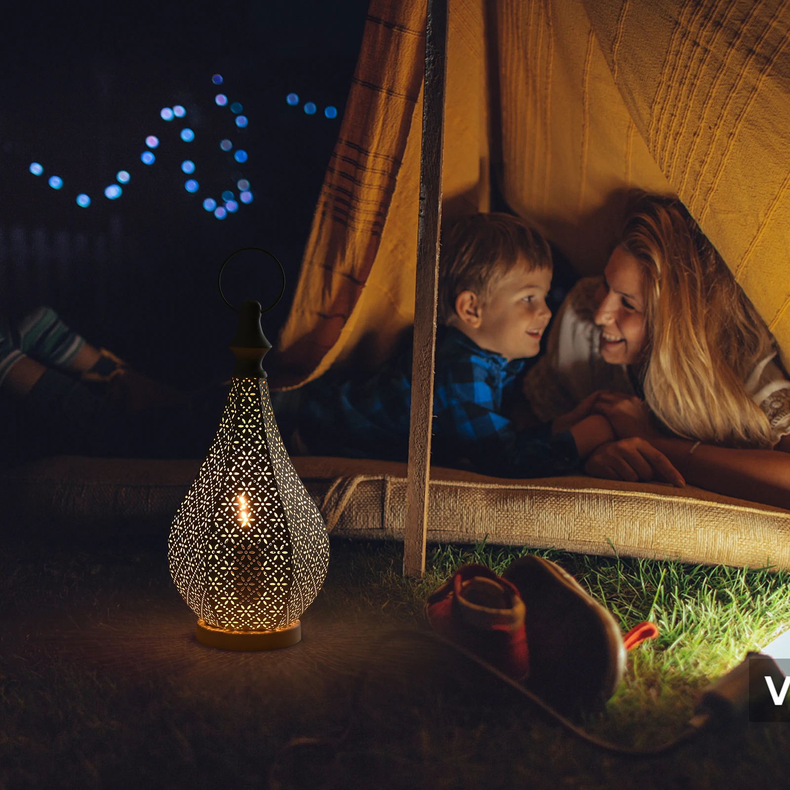 

Mini Camp Light Led Wind Lights Winds Outdoor Vintage Lantern Moroccan Style For Bedroom Decoration Birthday Gift Iron Lamp