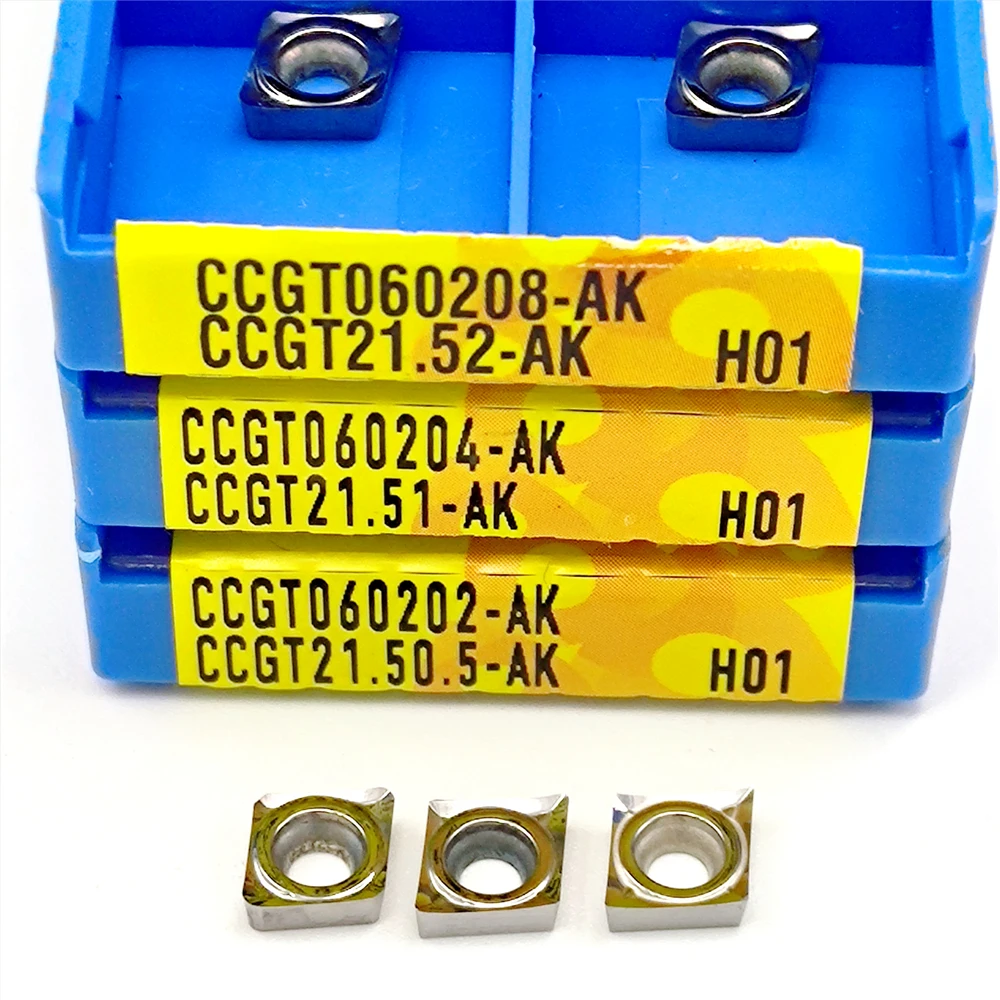 Токарная пластина CCGT060204 CCGT09T304 CCGT120402 AK H01 твердосплавный резец для алюминиевых